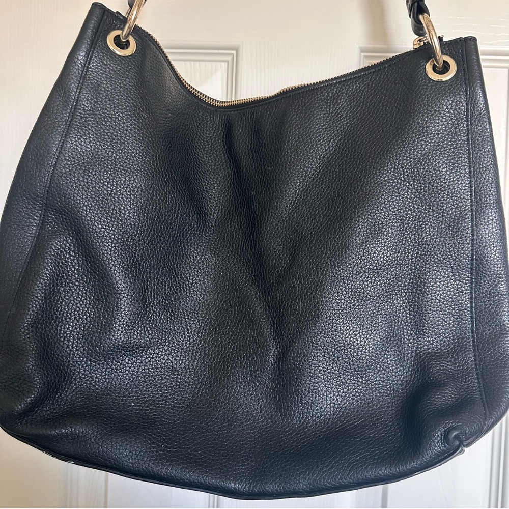 Kate Spade Black leather pebbled large Shoulder Bag Gold Hardware - Picture 5 of 12